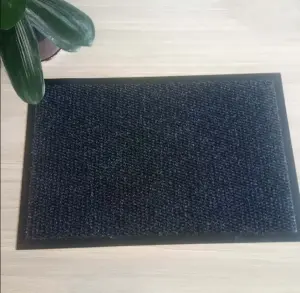 Indoor outdoor polyester material pineapple pattern door mat with anti slip PVC backing vinyl mat