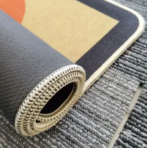 Empty Brown Grey White Painting Sublimation Blank Linen Rubber Door Mats