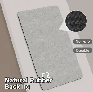 Machine Made Diatom Mud Cushion Toilet Water Absorption Pad Non-Slip Footrest Door Diatomite Stone Bath Mat