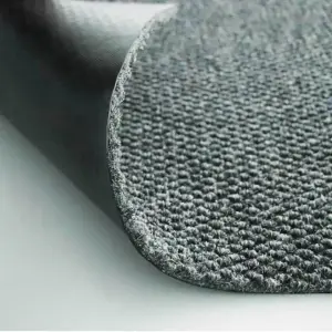 Indoor outdoor polyester material pineapple pattern door mat with anti slip PVC backing vinyl mat
