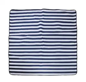 Factory Price Coarse Blue White Striped Comfortable Acrylic Picnic Mat