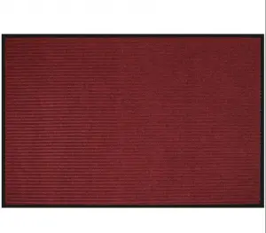 Double Ribbed Striped Mats Entrance pvc Floor Mat Black/Red/Grey Polyester Door Mat