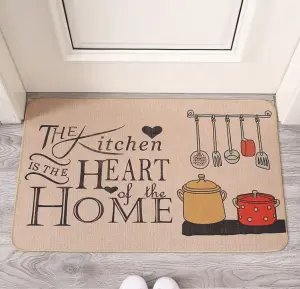 Wholesale Anti-skid Cotton Linen Door Mat Floor Polyester Door Mat Anti-fatigue Kitchen Mat