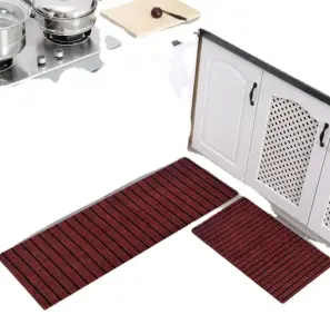 Custom Printed Comfy Standing Washable Anti Slip Carpet floor mats custom made kitchen rugs with seven stripes