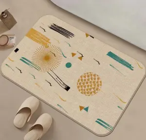 Linen Floor Mats Bathroom Anti-slip Mats Home Absorbent Wear-resistant Washable Entrance Door Mats