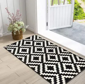 Bestselling American retro crossover entrance foot mat, modern home anti fouling home crystal velvet carpet