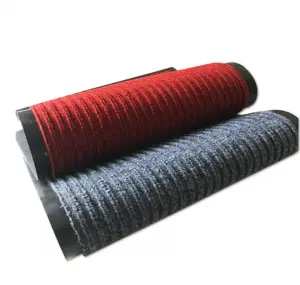 Commercial Office Home Carpet Stripe PVC Backing Door Mat Double Ribbed Entrance Door Mat