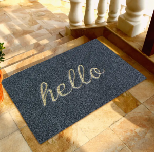 High Quality Polyester Thick Outdoor Mud Scraping Floor Mats Washable Anti Slip Embroidery Entry Door Place Mats