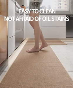 8mm Quick Dry Braided Standing Rug Bathroom Door Water Absorbent Anti-Fatigue Anti Slip Bath Mat