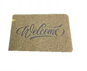 High Quality Polyester Thick Outdoor Mud Scraping Floor Mats Washable Anti Slip Embroidery Entry Door Place Mats