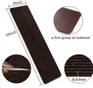 Non-shedding TPR Carpet Tough Brown Color Backing Pads with Waterproof Texture Durable Rectangular Mat