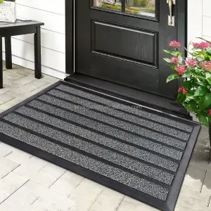 Mud Scraping Pad Entrance Door Mat for Home with Anti-skid Rubber