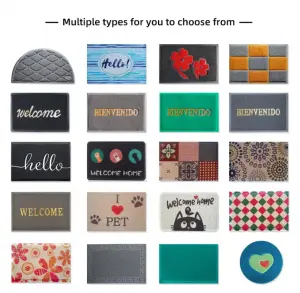 anti-slip waterproof custom embossed logo entrance mats pvc coil doormats indoor front welcome outdoordoor mats