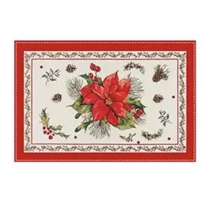 Christmas Tree Bell Print Placemat Red Striped Checkered Linen Table Mat Custom Home Decor Dining Table Mat