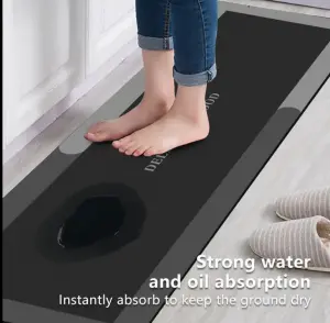 Hot Selling Non Slip Diatomite Custom Printed Kitchen Carpet Absorbent Kitchen Floor Mats
