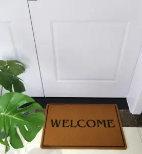 Home & Garden Home Textiles Carpets & Rugs Door Mats Custom Design Printed Door Mats PVC Backing Welcome Entrance Mat Plain Artificial Coir Fiber Coconut Coco Custom Welcome Mat