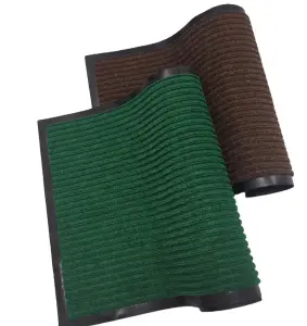 Hot Selling Anti-Slip Entrance Different Color Double Stripes Seven Stripes PVC Backing Door Hotel Floor Mat