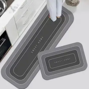 modern simple style kitchen floor mats foot mats entrance door dirt-resistant non-slip mats 40x120cm Crystal Velvet