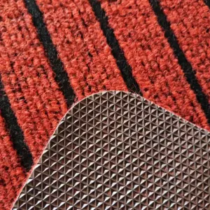 Polyester oil-proof waterproof non-slip door mats full carpeting kitchen rugs Kitchen floor mat with seven stripes