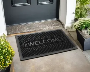 Durable Front Door Mat Outdoor Indoor Welcome Mat Non Slip Outside Door Mats