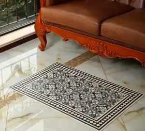 UV Printed vinyl PVC floor mats for kitchen / front door / bedroom, FESTIVAL design
