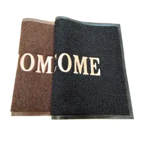anti-slip waterproof custom embossed logo entrance mats pvc coil doormats indoor front welcome outdoordoor mats