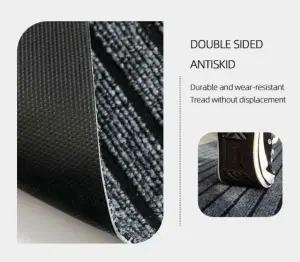 Front indoor welcome entrance floormat outdoor mat polyester seven stripe rib doormat anti slip floor door mat for home