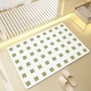 Quick Dry Diatom Shower Water Absorbent Floor Mat Diatomite Bath Mats Quick Absorption Non Slip Bathroom Rug Mat