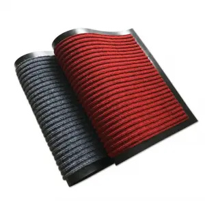 Commercial Office Home Carpet Stripe PVC Backing Door Mat Double Ribbed Entrance Door Mat