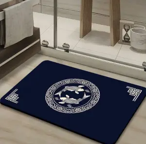 Quick Dry Diatom Shower Water Absorbent Floor Mat Diatomite Bath Mats Quick Absorption Non Slip Bathroom Rug Mat