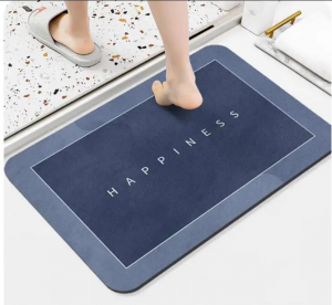 Quick Dry Super Absorbent Diatom Mud Bathroom Door Mat Carpet
