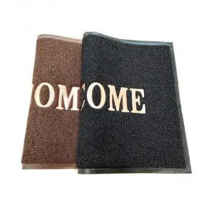 anti-slip waterproof custom embossed logo entrance mats pvc coil doormats indoor front welcome outdoordoor mats
