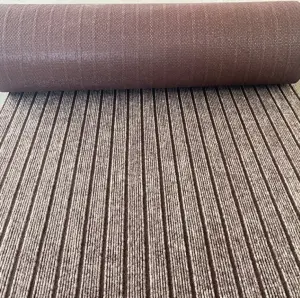 Ribbed outdoor door mat Hot Sale Non slip Entrance Doormat Polyester Stripe Floor Carpet