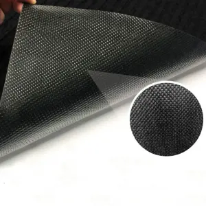 Commercial single color plain ribbed doormat PVC backing door mat