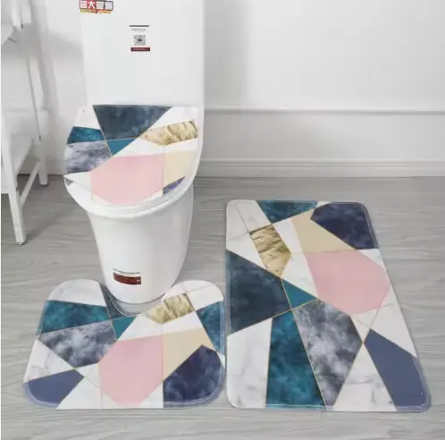 Water Absorption Non-Slip Bath Rug U-Shaped Toilet Mats Memory Foam Carpet Area Rugs Bathroom Mat Set