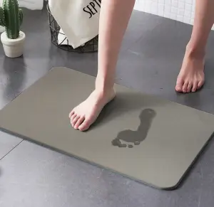 Diatomaceous Earth Bath Mat Diatomite Stone Bath Mat Fast Water Drying Diatom Mud Foot Pad Bathroom Floor Mats Diomataceous Eart