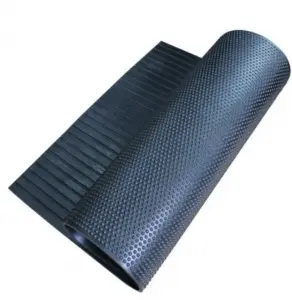 Black Rubber Floor Mat durable Anti-slip Designed for Stables & Home Gyms