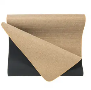 Commercial Custom Solid Color Back Flax Carpet Tiles Living Room Anti Slip Flax Mat Floor Carpets and Rugs Puzzle Mat