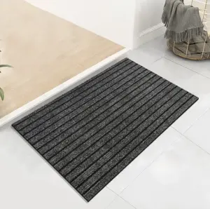 Front indoor welcome entrance floormat outdoor mat polyester seven stripe rib doormat anti slip floor door mat for home