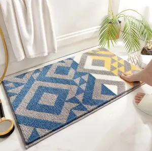 Tufted Super Soft Microfiber Rug TPR Anti Slip Backing Customized Bathroom Mat Door Mat for Home Absorbent Mat