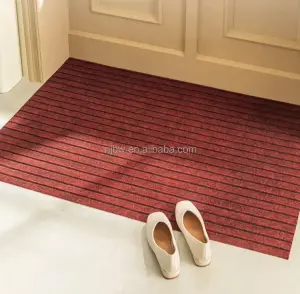 Striped brushed home mat Household tailoring dust removal non-slip absorbent floor mat