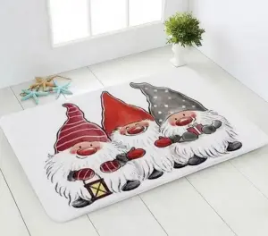 Modern Crystal Velvet Floor Mat Non-Slip Absorbent Foot Pads Bedroom Corridor Entrance Wholesale Christmas Carpet