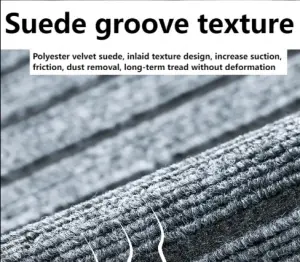 Striped brushed home mat Household tailoring dust removal non-slip absorbent floor mat