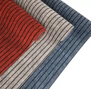 Large Seven Striped Outdoor Indoor Entrance Doormat Low Profile Home Carpet Door Mats with Anti-Skid TPR Back