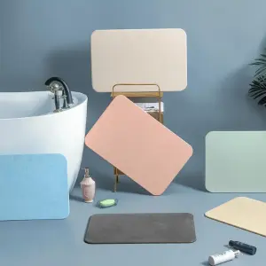 Nonslip Bathroom Diatomaceous Earth Bath Mat Hard Fast Water Drying Diatom Mud Mat
