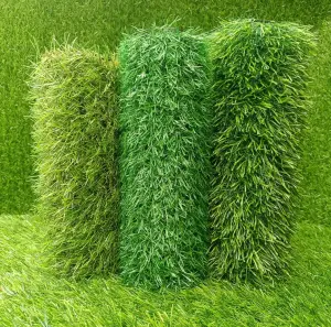 Natural Green Synthetic Grass Lawn Turf Artific...