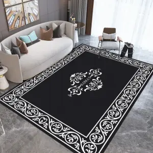 High Quality Royal Floor Fabric Modern Luxury Crystal Velvet Carpet 3D Area Rug mats for Living Room gray carpet flooring tapete