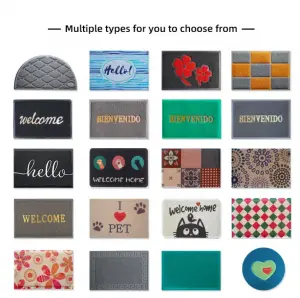 anti-slip waterproof custom embossed logo entrance mats pvc coil doormats indoor front welcome outdoordoor mats