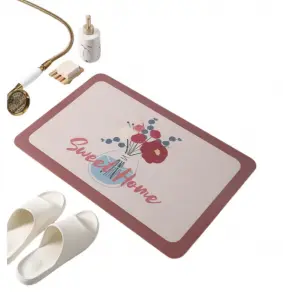 Anti Slip Diatomite Bath Mat Bathroom Water Absorbent Rug Set Rubber Door Mats Diatom Mud Floor Mat Kitchen Carpet