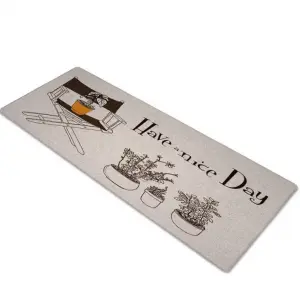 China Anti-slip Customized Waterproof Flax Floor Mat